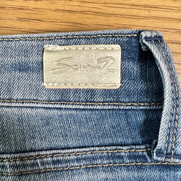 Seven7 Womens Pearl Embellished Mid Rise Skinny Jeans Starling Size 12‎ Coquette - Picture 11 of 11